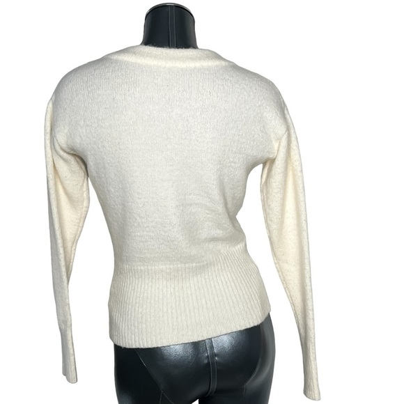 GUESS Alena Lace-up Pullover White Sweater Top Women's Size XS - Picture 7 of 16